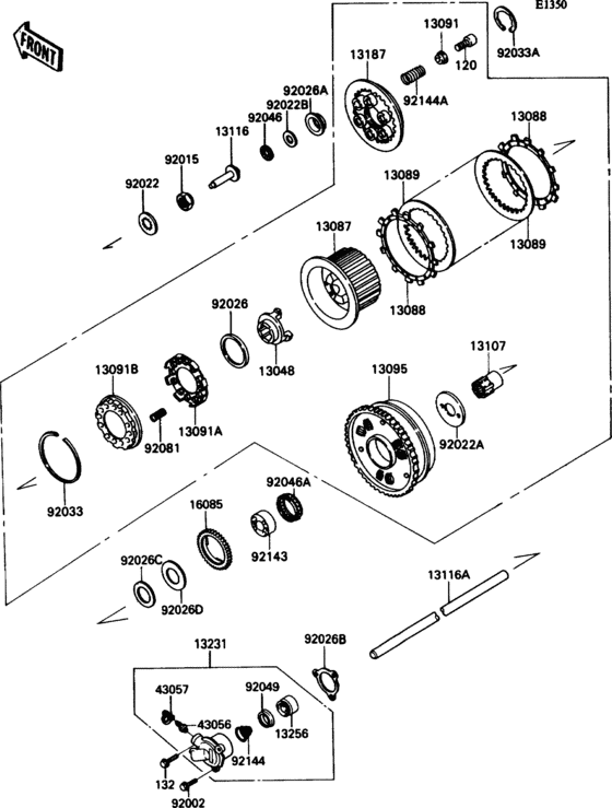 ZX1100 Сцепление