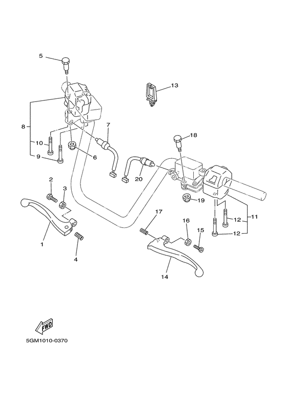 Handle switch. lever