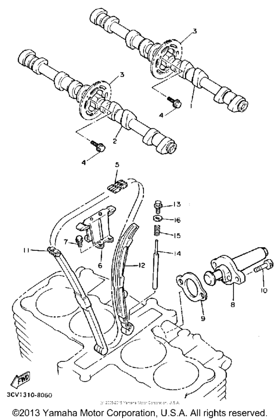 FJ1200BC Цепь механизма газораспределения