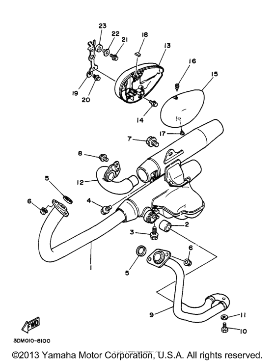 XV250 Выхлопная система
