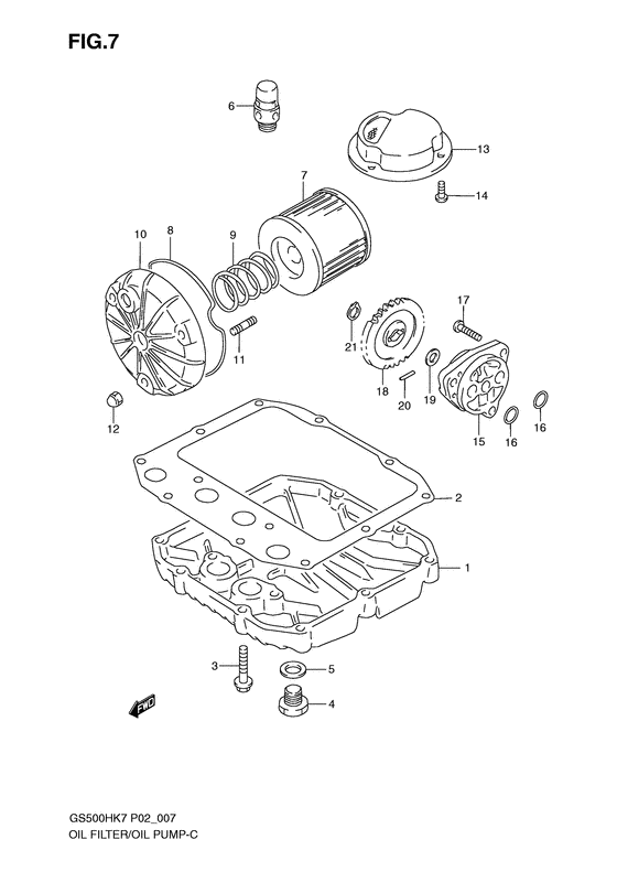 Oil filter-oil pump