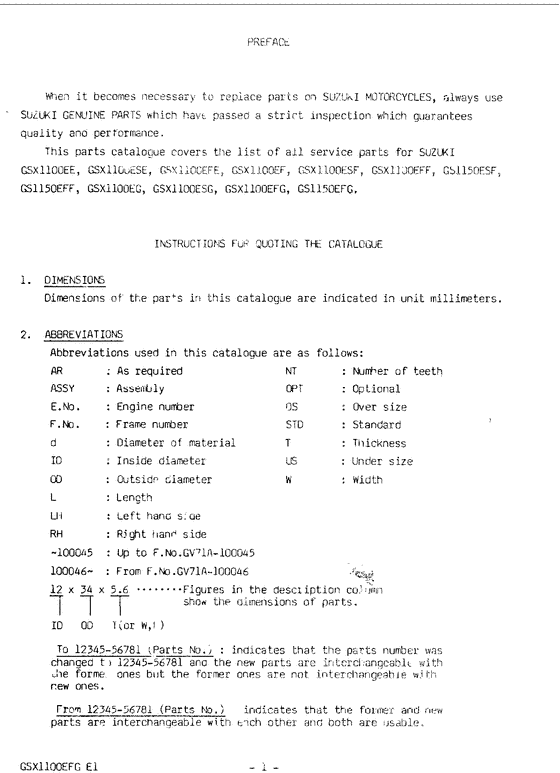 GS1150 Catalog preface