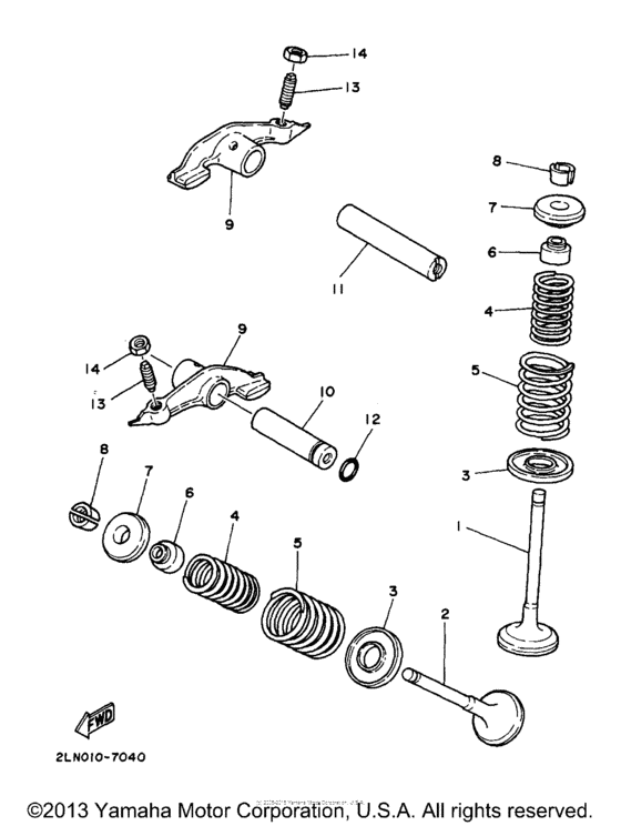 XT225J Клапана