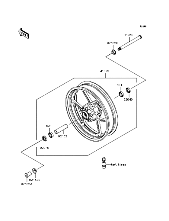 ZX1000 Переднее колесо