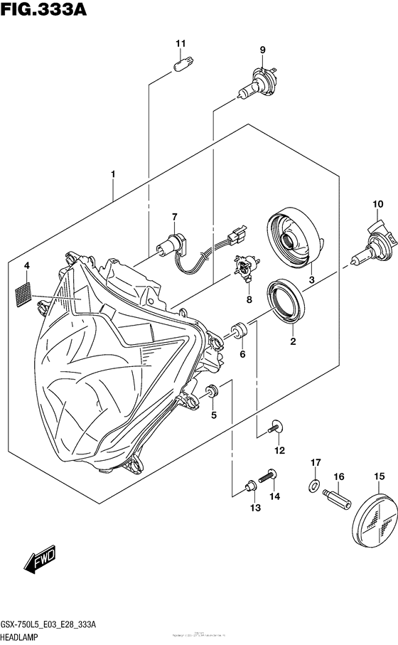 GSX-R750 Headlamp (Gsx-R750L5 E03)
