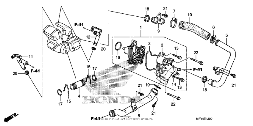 VT1300CR (ABS) Водяной насос