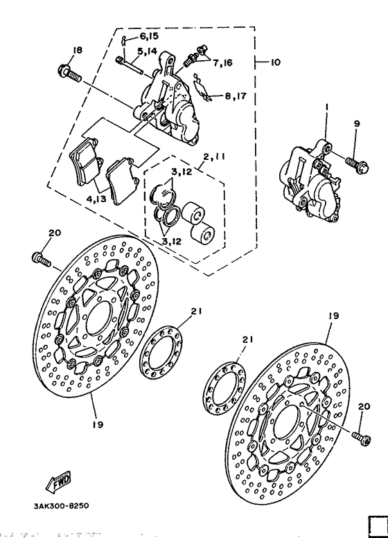 Front brake. caliper