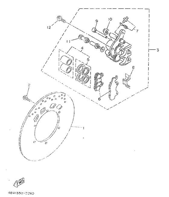 Front brake. caliper