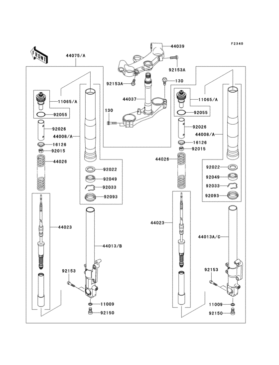 Front fork(b1/b2)