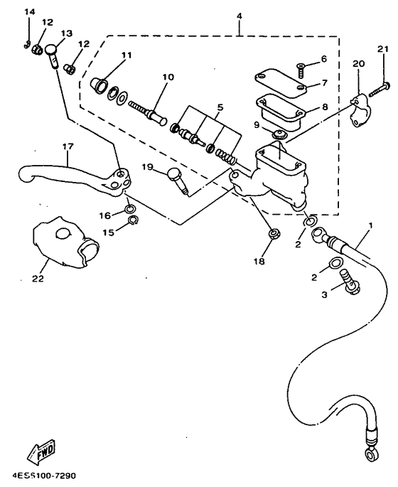 YZ80L Главный тормозной цилиндр