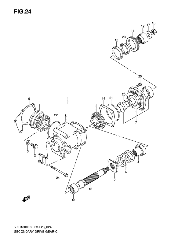 Secondary drive gear