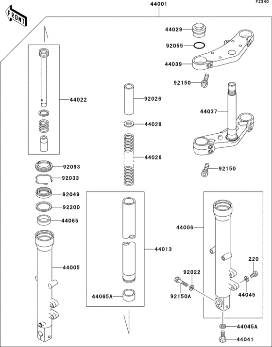 Front fork(-zr550b-024010)