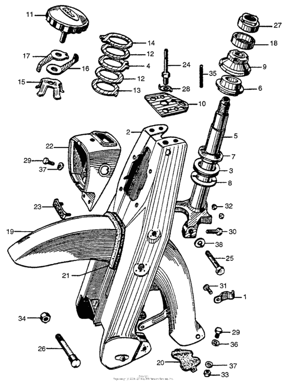 Front fork + front fender