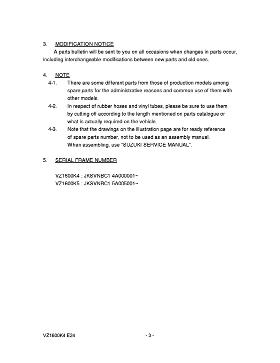 VZ1600 Catalog preface