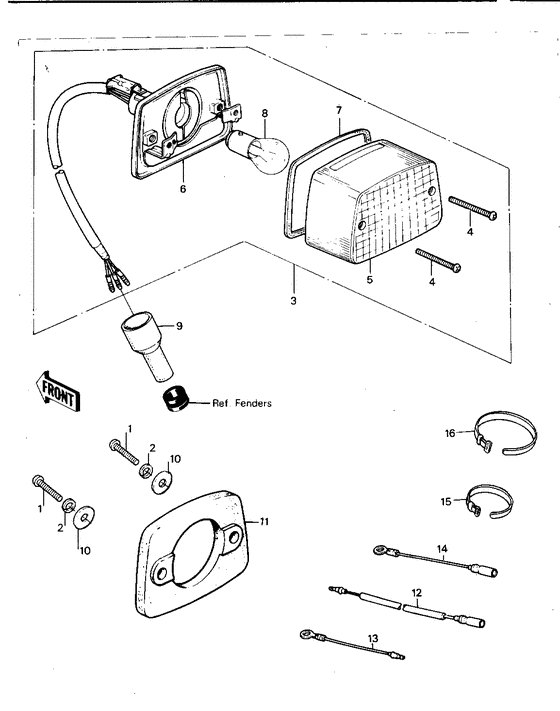 Taillight/chassis electrical equipment