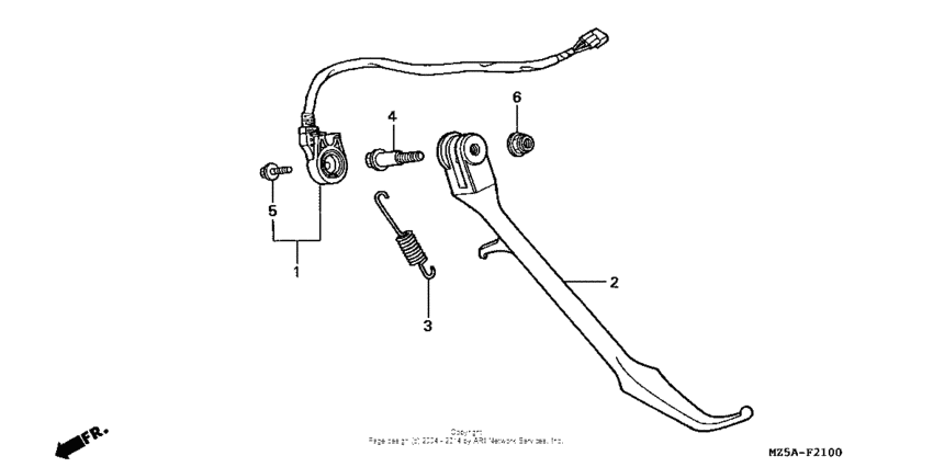 VF750C Подножка