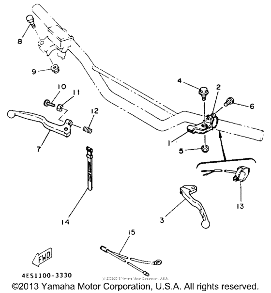 YZ80E1 Handle switch - lever