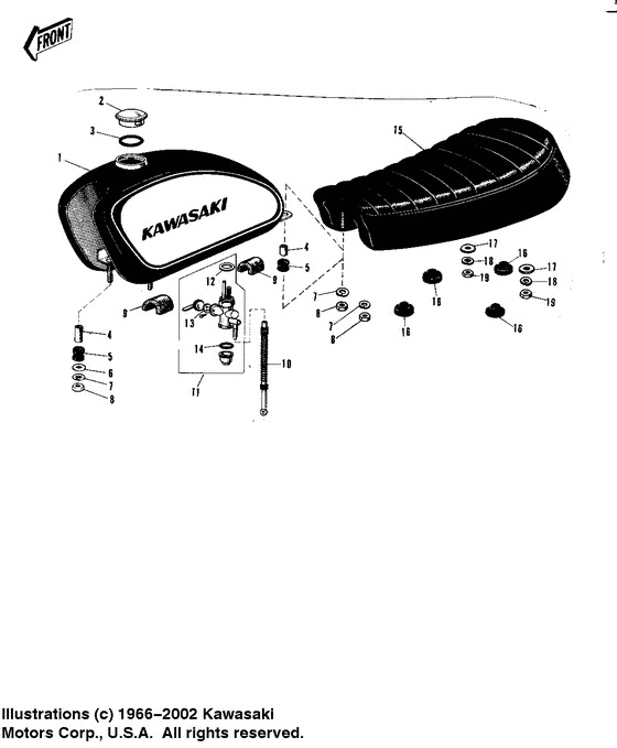 Fuel tank/seat