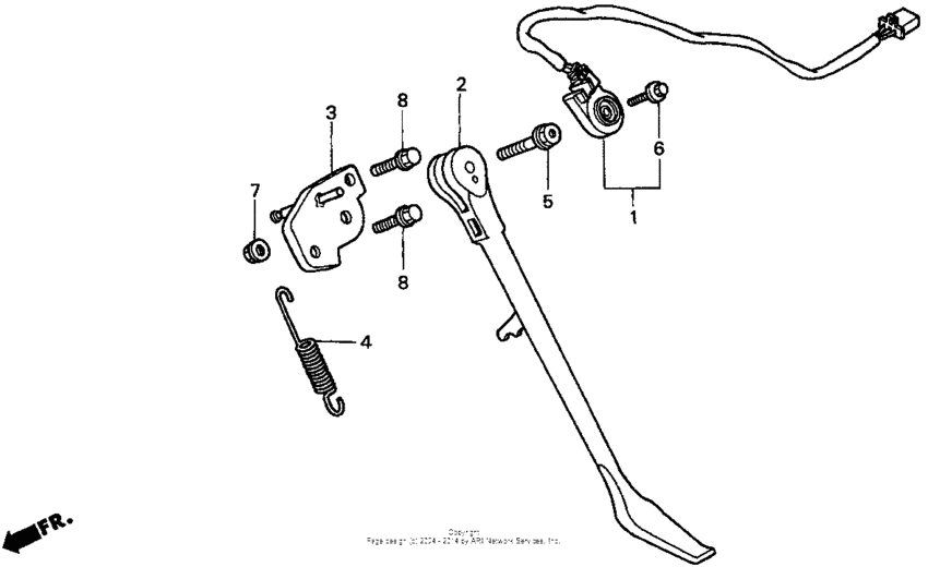 VT750C Подножка