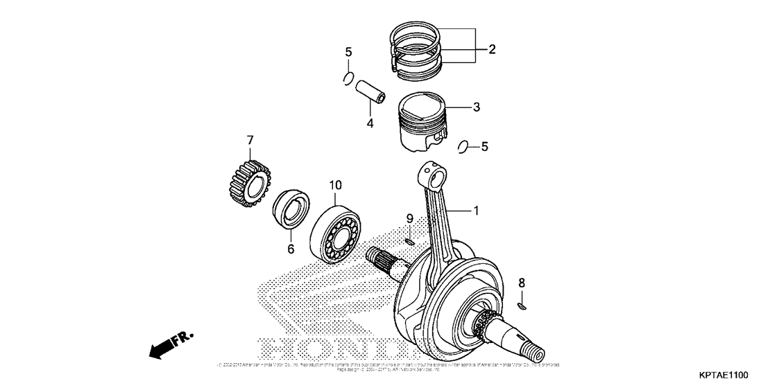  Коленчатый вал и поршни