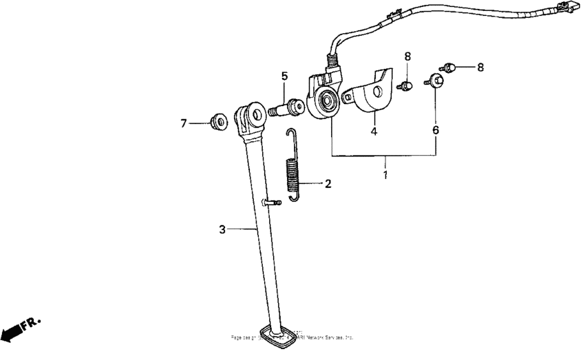 XR650L Подножка