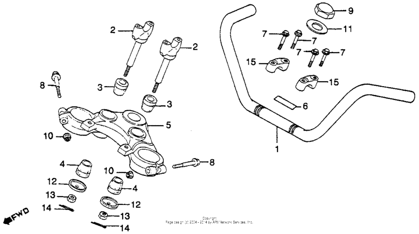 Cm450a/chandlebar + top bridge