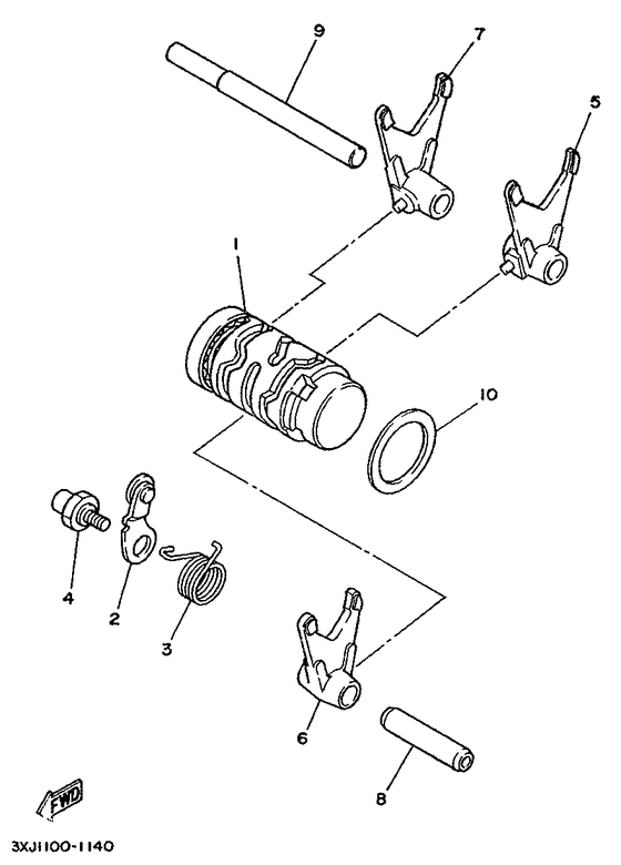 Shift cam. fork