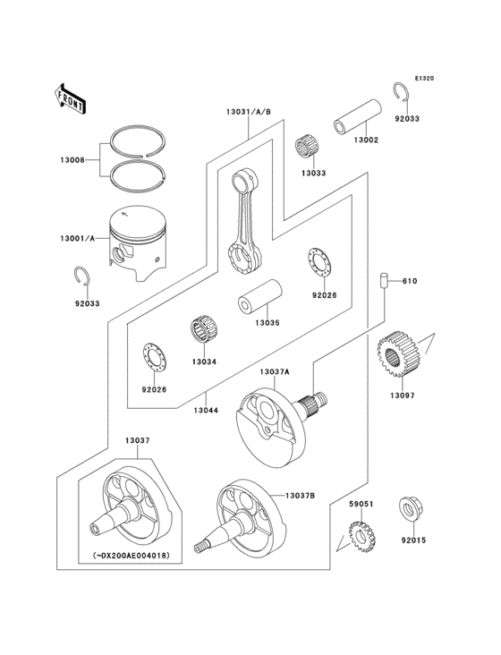 Crankshaft/piston