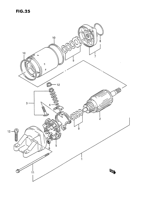 GSX1100 Стартерный мотор