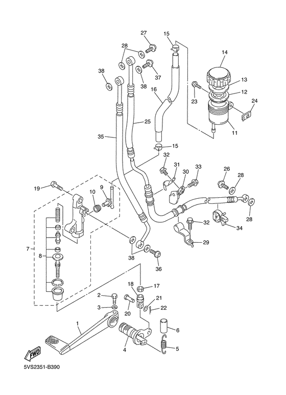 FJR1300A Задний торм цилиндр