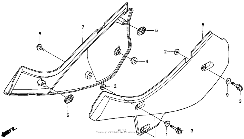 XR650L Боковые обтекатели