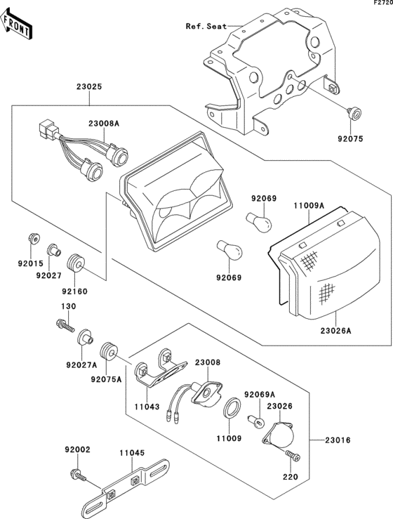 ZX600 Задний фонарь