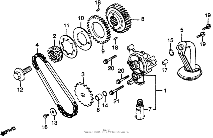 Oil pump + primary drive gear