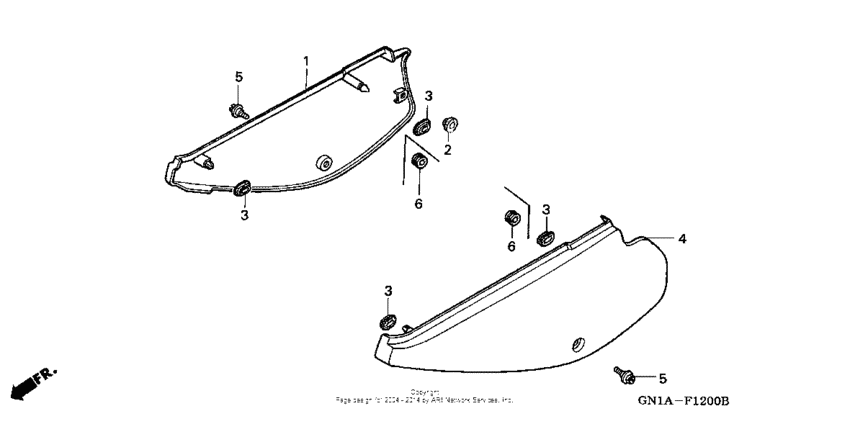 XR80R Боковые обтекатели