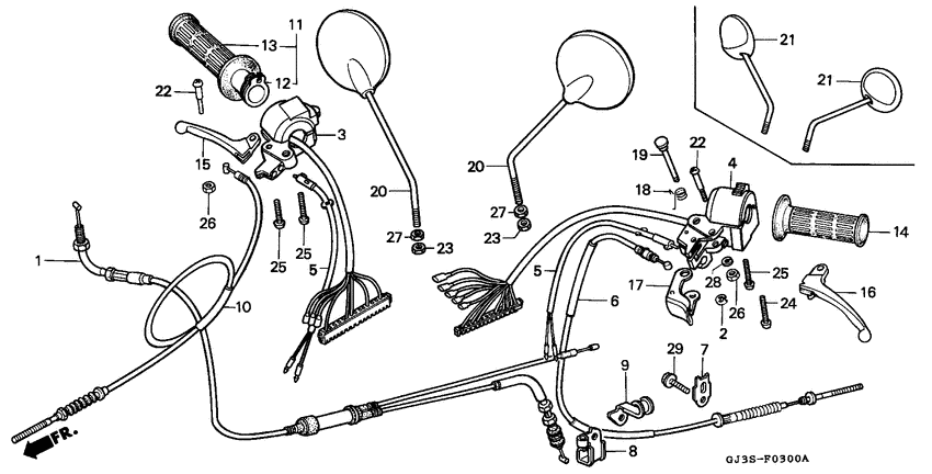 Handle lever/switch/ cable