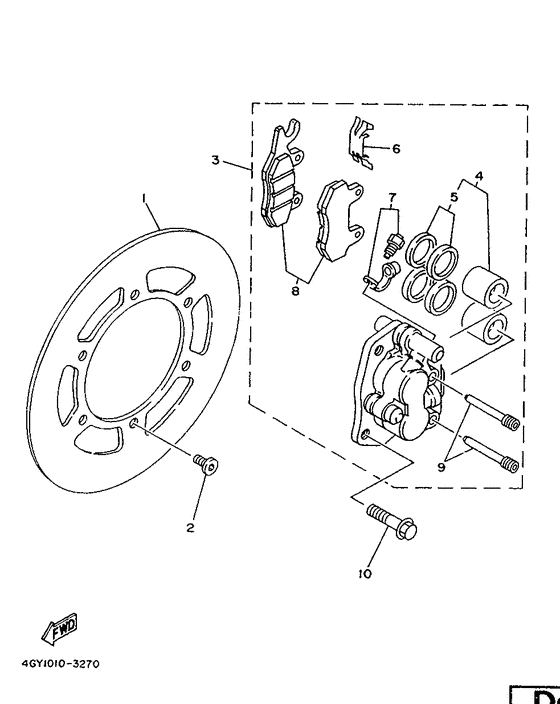 Front brake. caliper