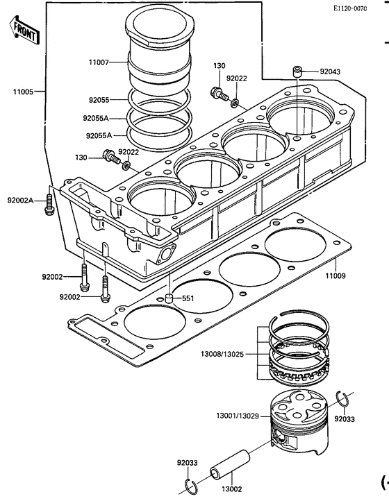 Cylinder/pistons