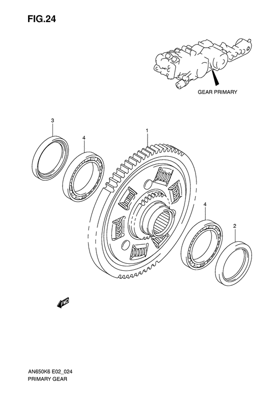 AN650 Gear primary drive