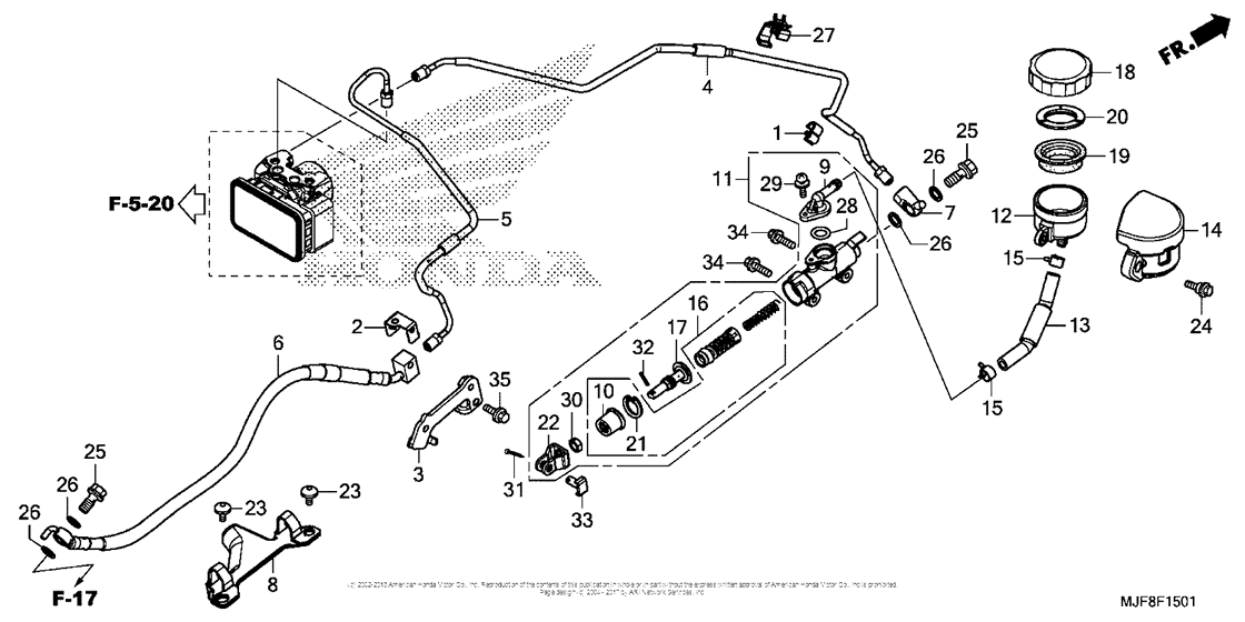 Rear Brake Master Cylinder (Ctx700Na/nd)