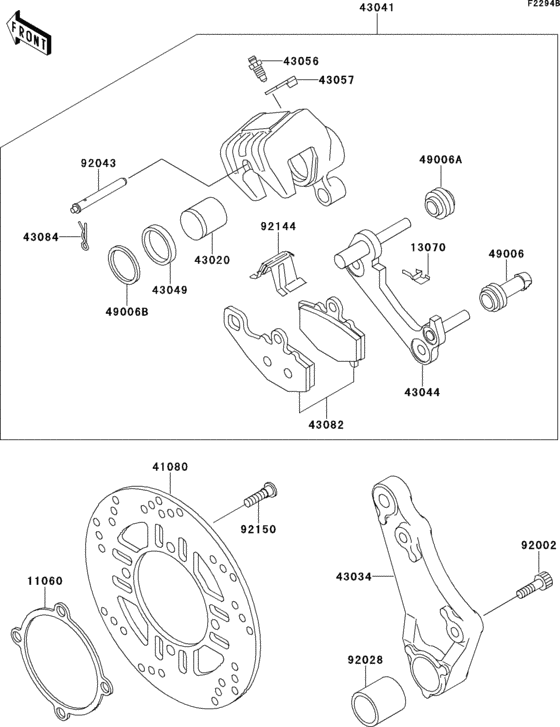 Rear brake(zr550b-024011-)