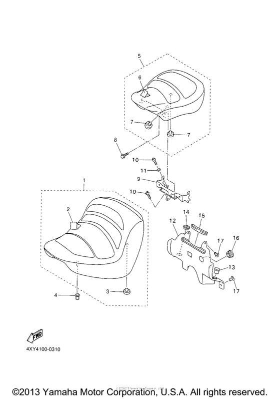 XVZ1300TFM Сиденье
