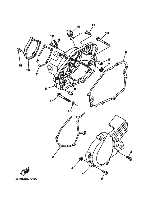 Crankcase cover ass`y  (v