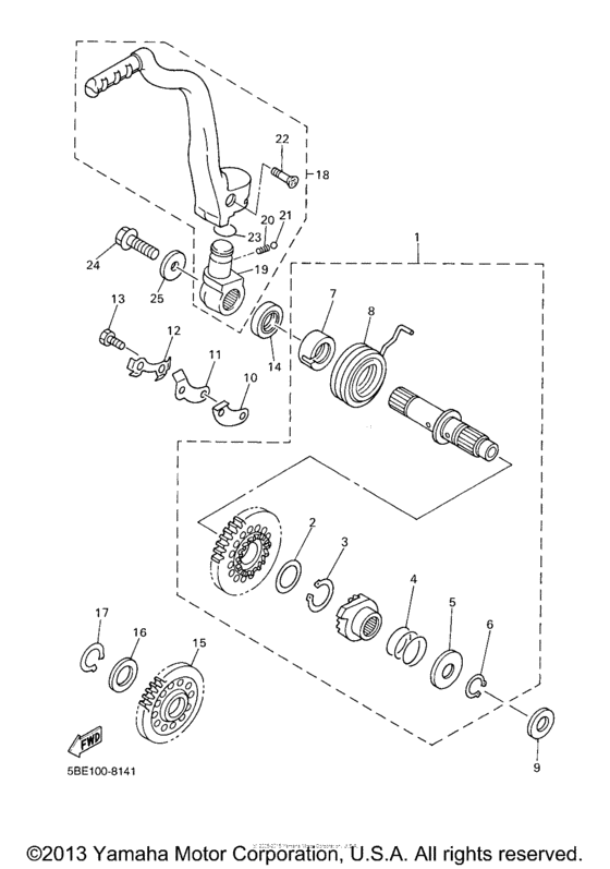 YZ426FM Стартер