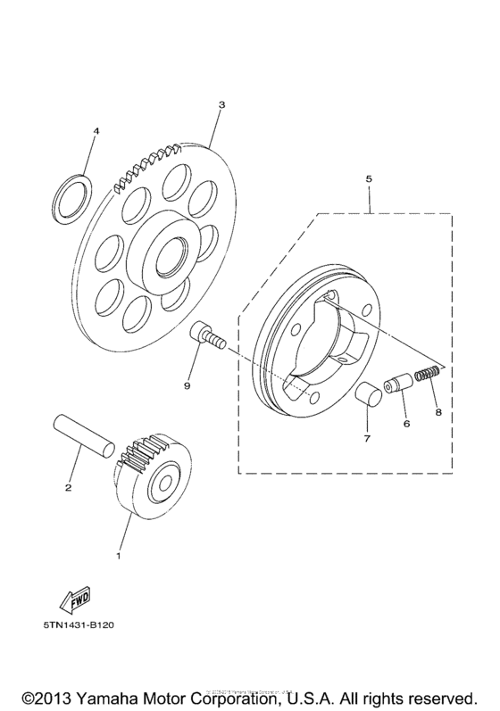 TTR110EY Муфта стартера