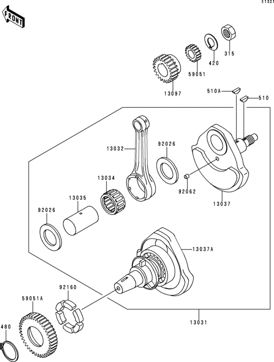 BJ250 Коленвал