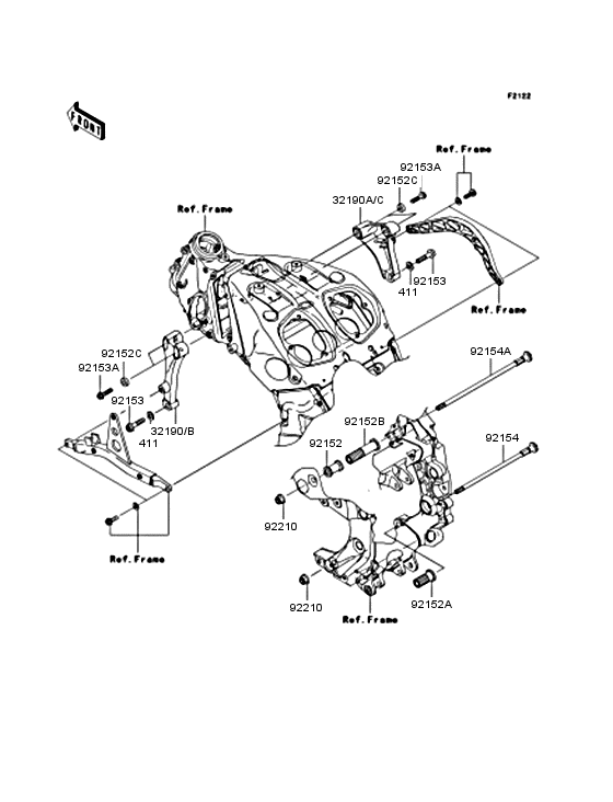 ZG1400 Крепление двигателя