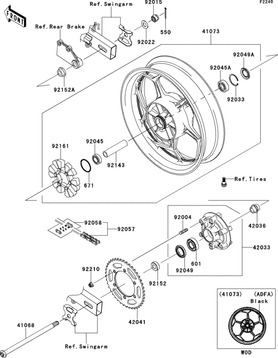 EX300 Rear wheel / chain(1 / 2)(adf) / (adfa)(cn)