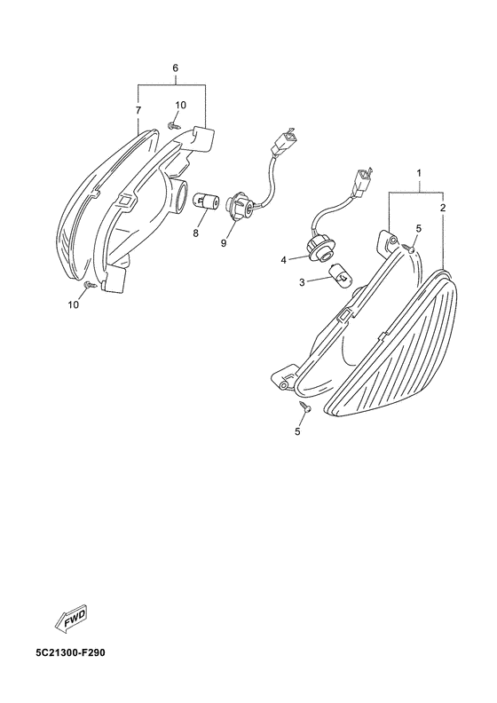 YN50 Поворотники