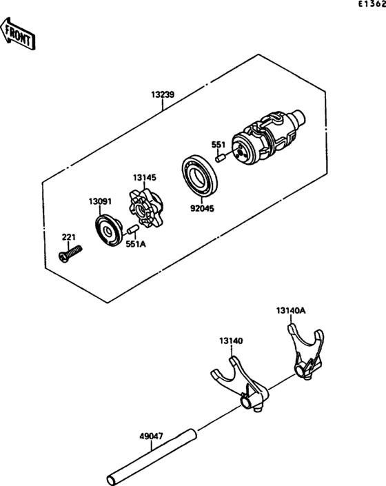 Change drum/shift fork