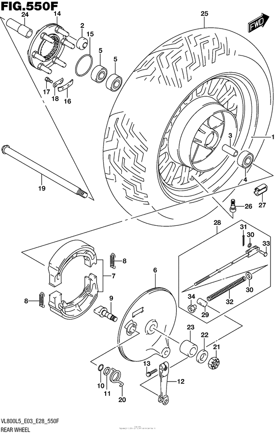 Rear Wheel (Vl800Bl5 E28)